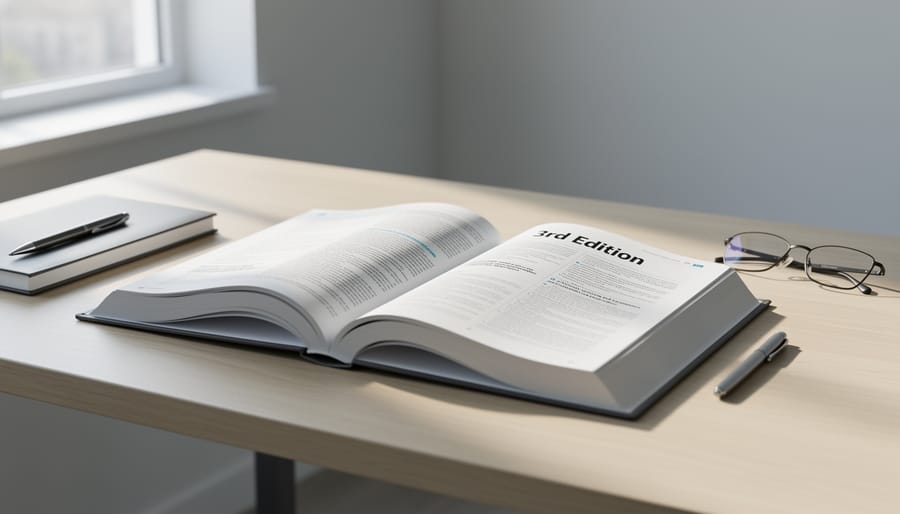 Open intercultural communication textbook on a desk with pen and glasses